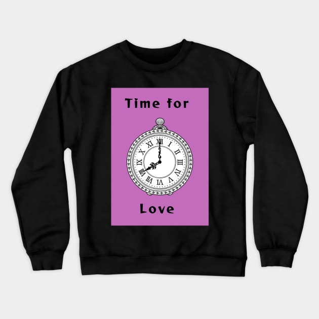 Time for Love (Purple) Crewneck Sweatshirt by Gizi Zuckermann Art